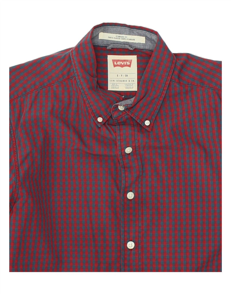 LEVI'S Mens Standard Fit Shirt Small Red Check | Vintage Levi's | Thrift | Second-Hand Levi's | Used Clothing | Messina Hembry 