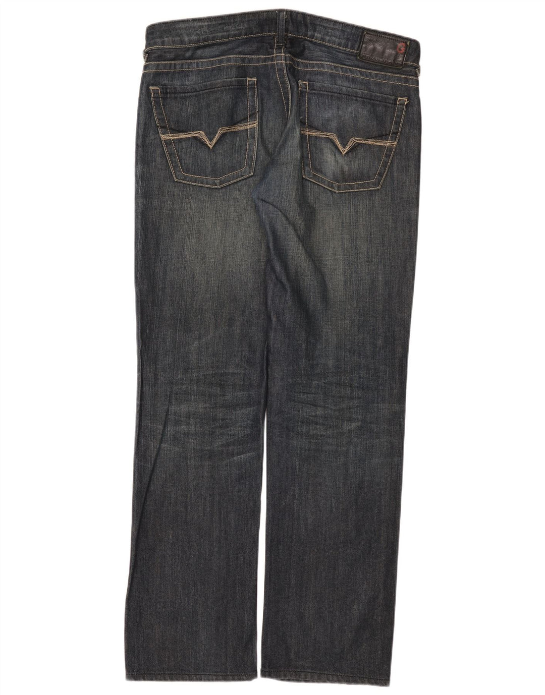 Guess Mens Straight Jeans W36 L33 Blue Cotton