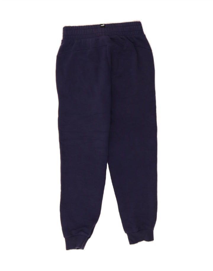 PUMA Boys Tracksuit Trousers Joggers 9-10 Years Medium Navy Blue Cotton Vintage Puma and Second-Hand Puma from Messina Hembry 