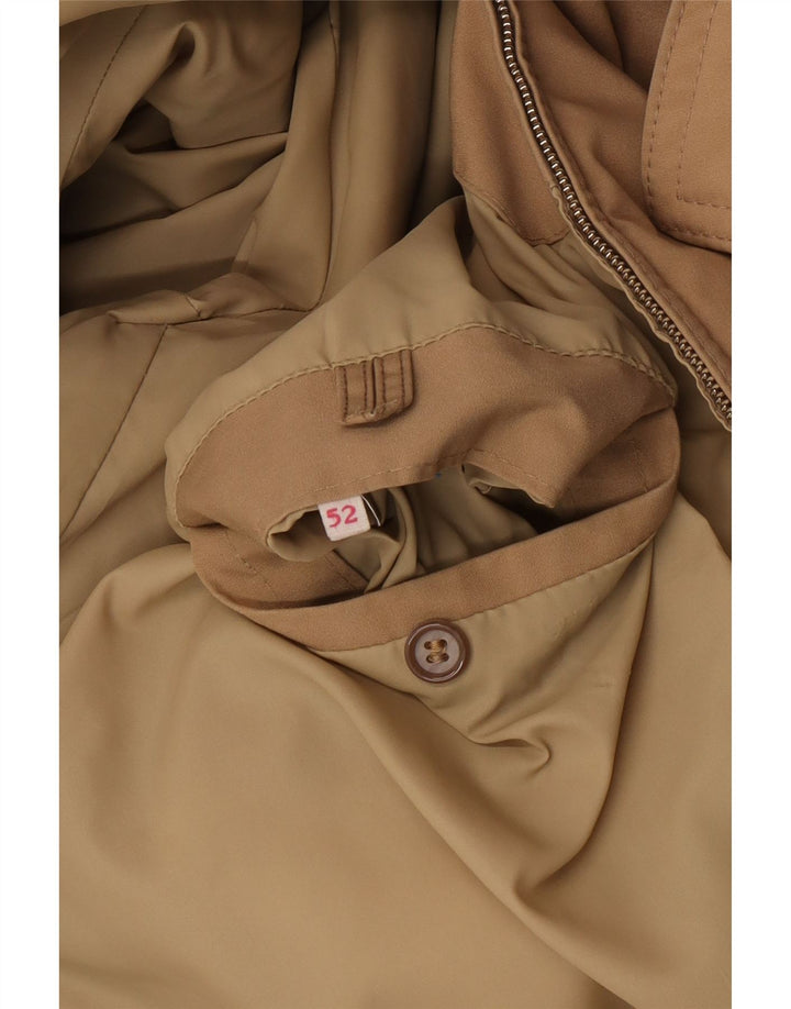 Vintage Mens Bomber Jacket IT 52 XL Brown