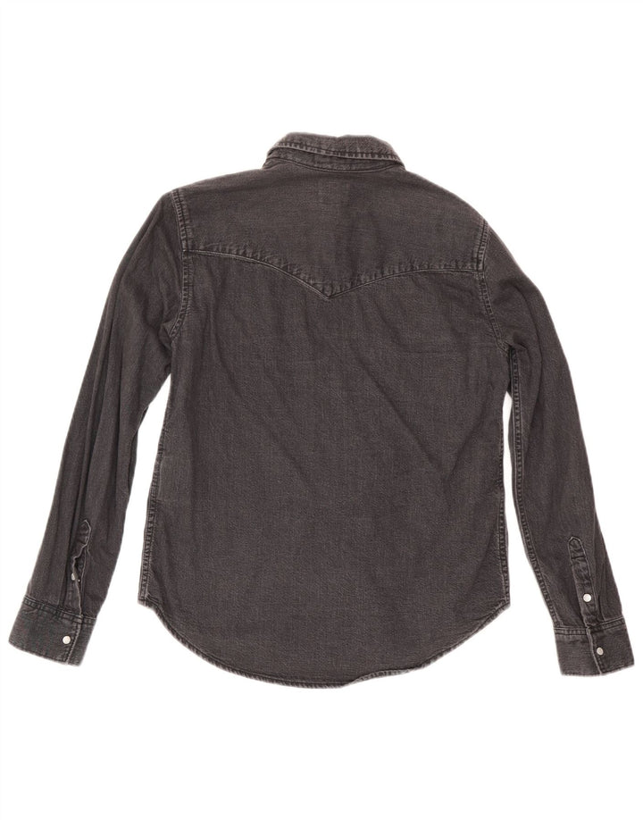 Levi's Womens Denim Shirt UK 10 Small Black Cotton