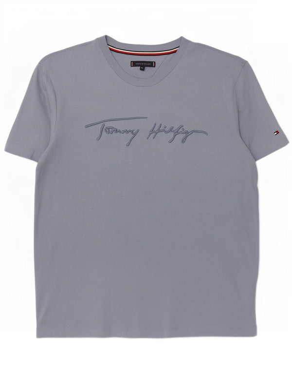 Tommy Hilfiger Mens Graphic T-Shirt Top 2XL Blue Cotton