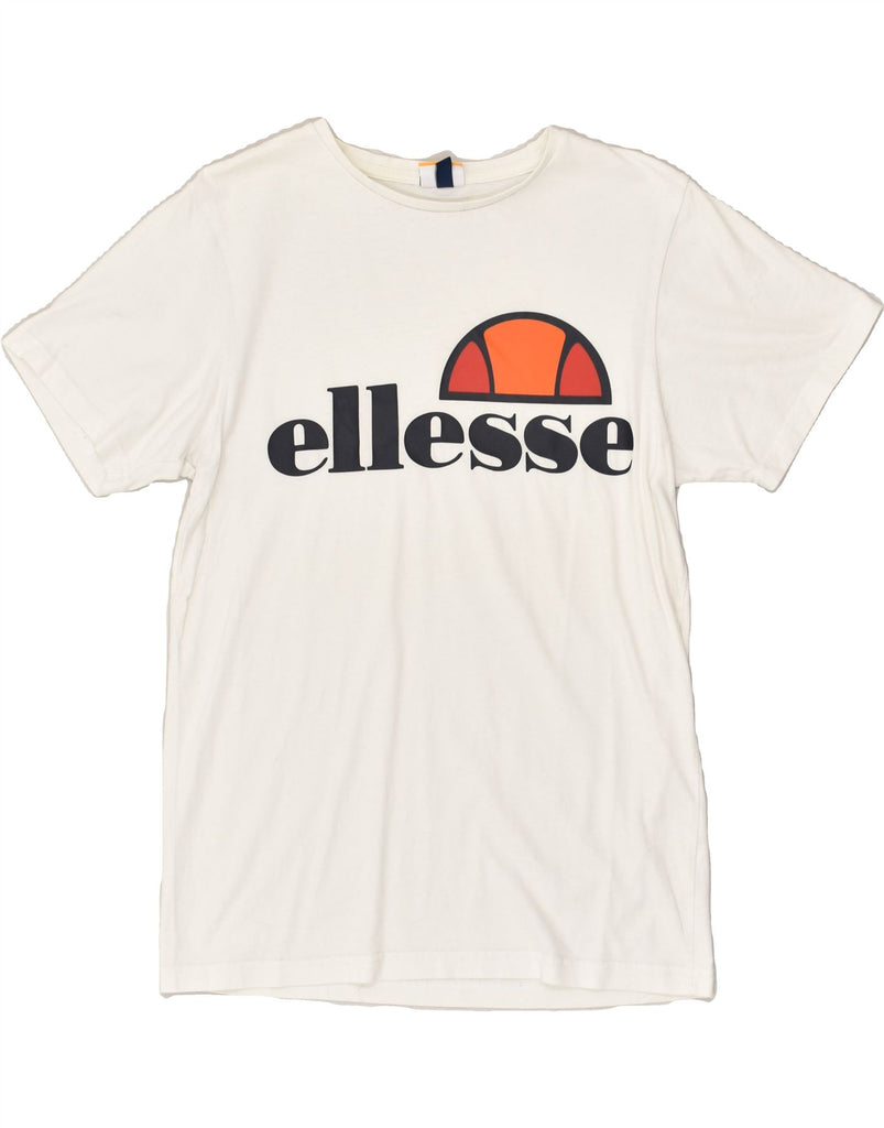 ELLESSE Mens Graphic T-Shirt Top XS White | Vintage Ellesse | Thrift | Second-Hand Ellesse | Used Clothing | Messina Hembry 