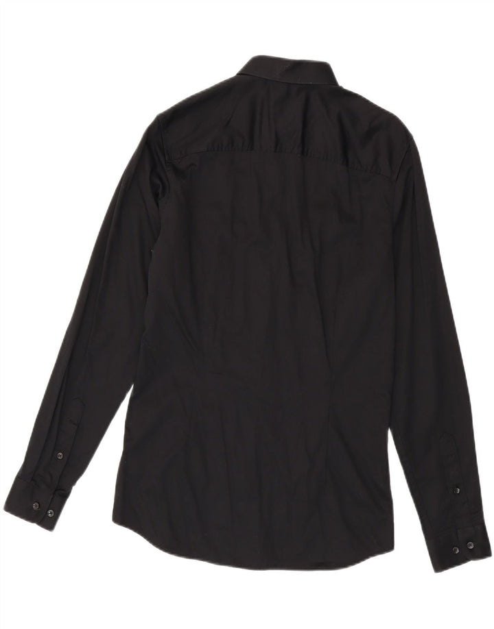 Jack & Jones Mens Shirt Small Black Cotton