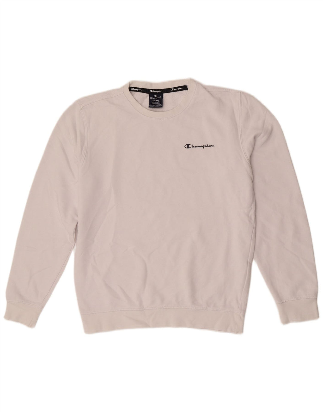 Champion Mens Sweatshirt Jumper Small White Cotton