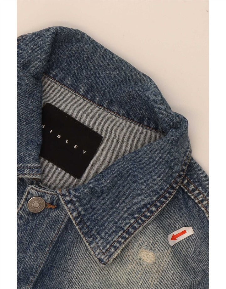 Sisley Mens Denim Jacket UK 36 Small Blue Cotton