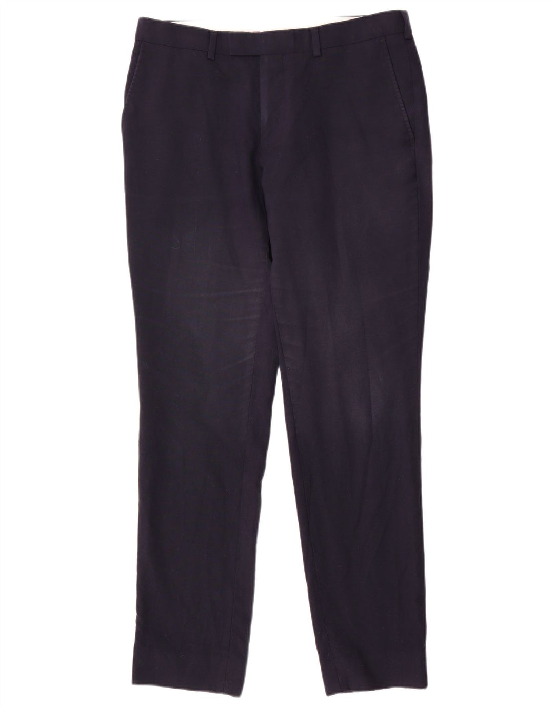Marks & Spencer Mens Slim Fit Suit Trousers W32 L31 Navy Blue Wool
