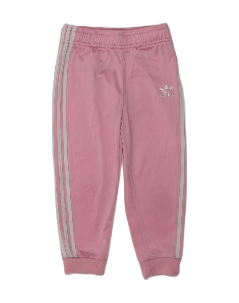 ADIDAS Girls Tracksuit Trousers Joggers 3-4 Years Pink Polyester | Vintage Adidas | Thrift | Second-Hand Adidas | Used Clothing | Messina Hembry 