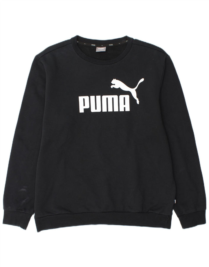 Puma Mens Graphic Sweatshirt Jumper Large Black Cotton