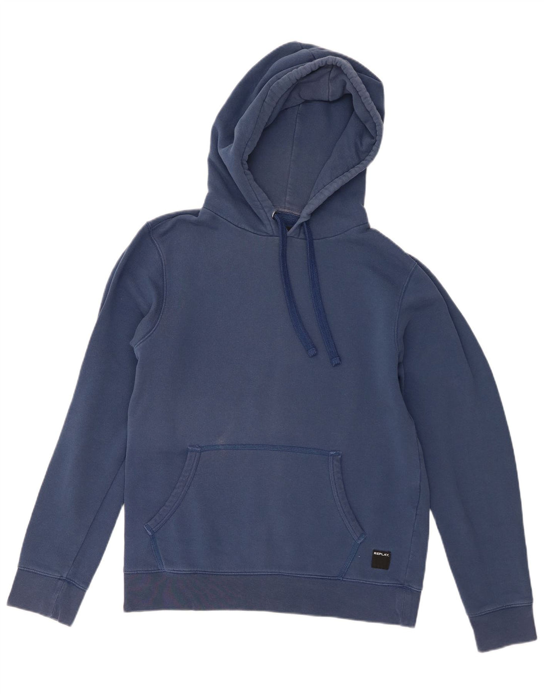 Replay Mens Hoodie Jumper Large Navy Blue