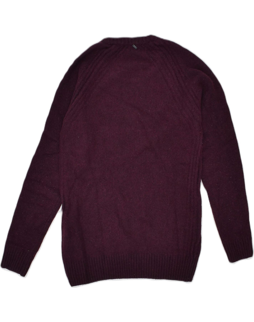 LIU JO Mens Crew Neck Jumper Sweater Small Burgundy Wool | Vintage | Thrift | Second-Hand | Used Clothing | Messina Hembry 