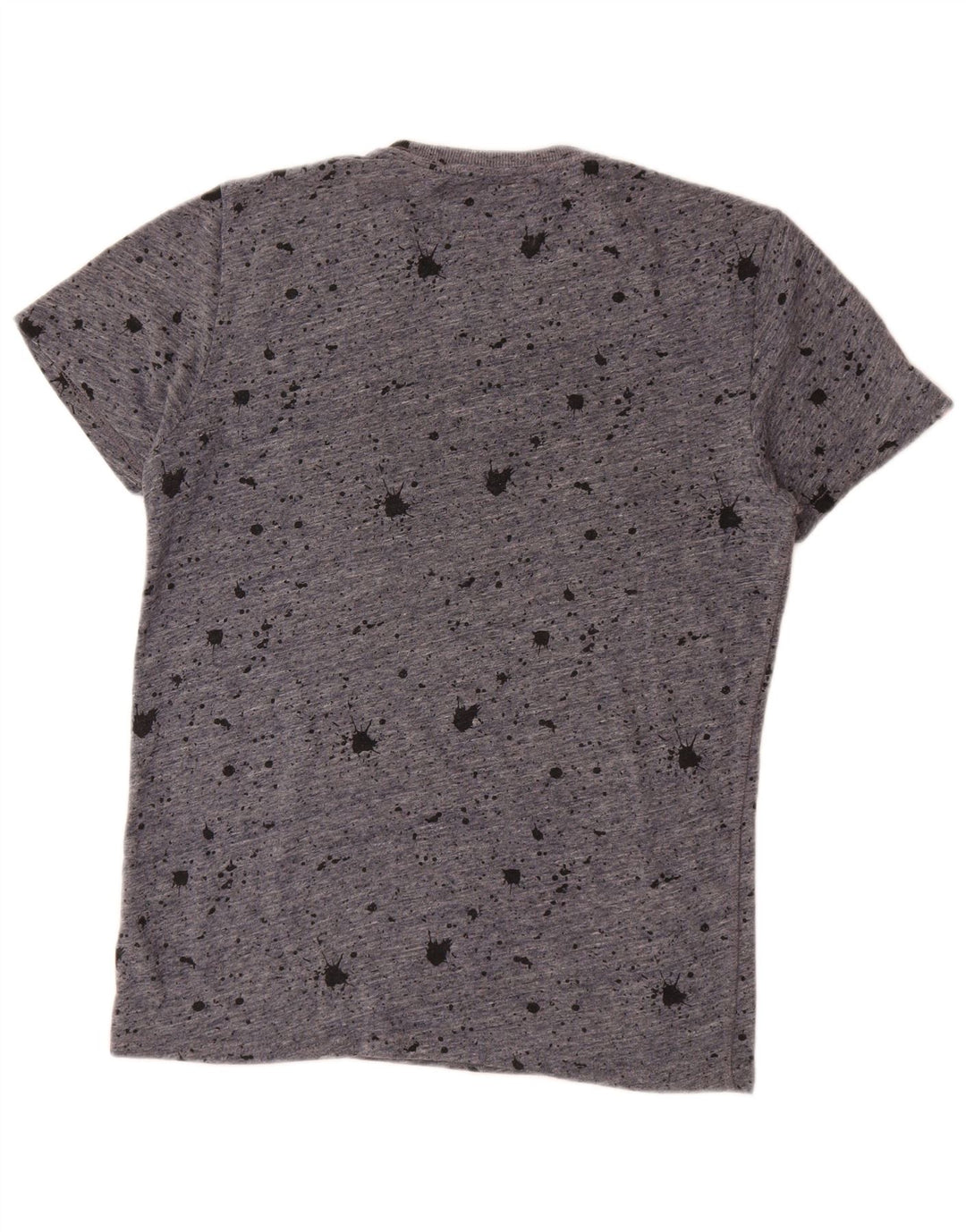 Superdry Mens Graphic T-Shirt Top Medium Grey Tie Dye Cotton