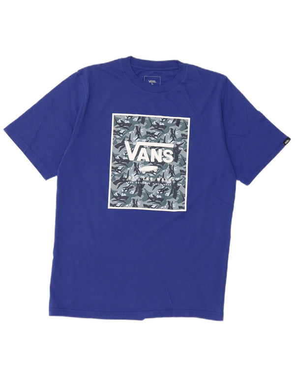 Vans Boys Classic Fit Graphic T-Shirt Top 14-15 Years XL Blue