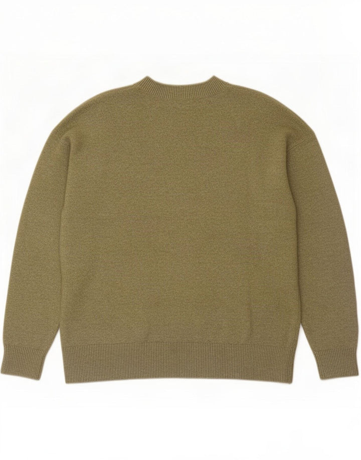 Marks & Spencer Mens V-Neck Jumper Sweater Medium Green Polyester