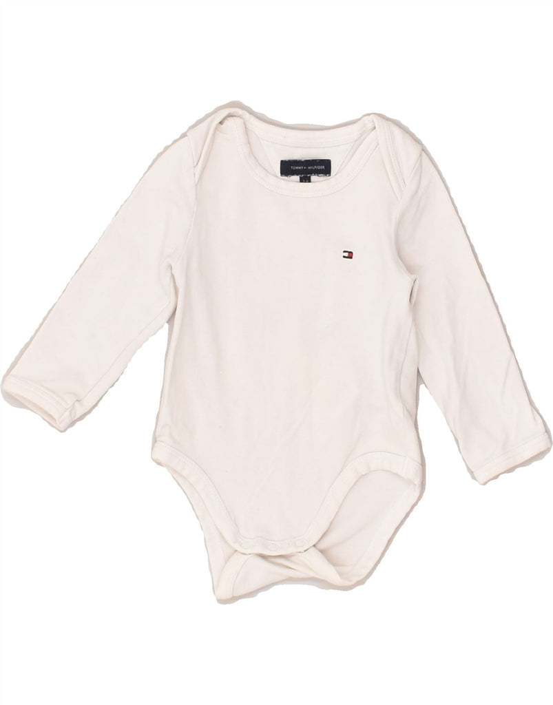 TOMMY HILFIGER Baby Boys Bodysuit 3-6 Months White Cotton | Vintage Tommy Hilfiger | Thrift | Second-Hand Tommy Hilfiger | Used Clothing | Messina Hembry 