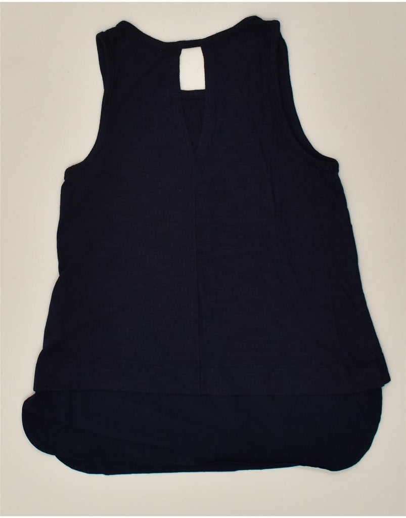 J. CREW Womens Vest Top UK 6 XS Navy Blue Viscose | Vintage J. Crew | Thrift | Second-Hand J. Crew | Used Clothing | Messina Hembry 