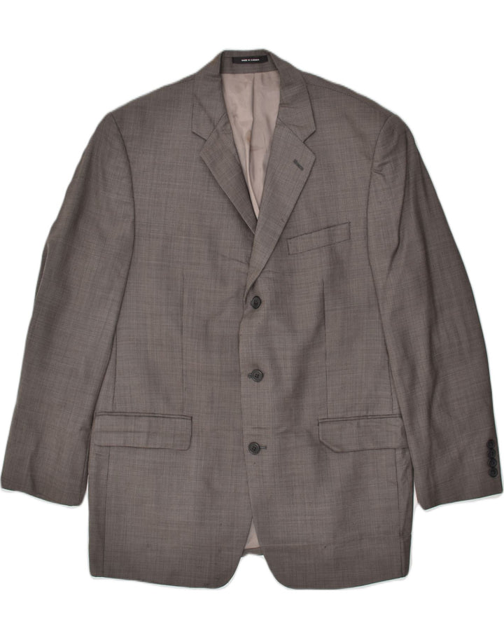 CALVIN KLEIN Mens 3 Button Blazer Jacket UK 38 Medium Grey Check Wool | Vintage Calvin Klein | Thrift | Second-Hand Calvin Klein | Used Clothing | Messina Hembry 