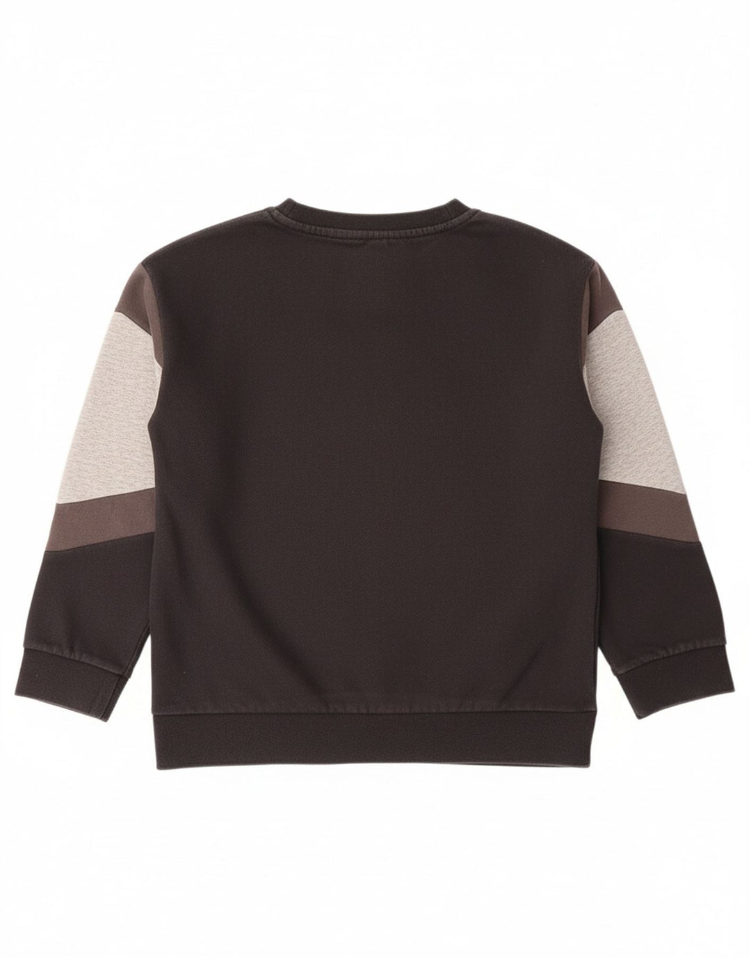 NIKE Boys Graphic Sweatshirt Jumper 12-13 Years Large Black Colourblock
