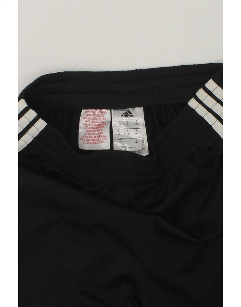 ADIDAS Boys Tracksuit Trousers 9-10 Years Black Polyester | Vintage Adidas | Thrift | Second-Hand Adidas | Used Clothing | Messina Hembry 