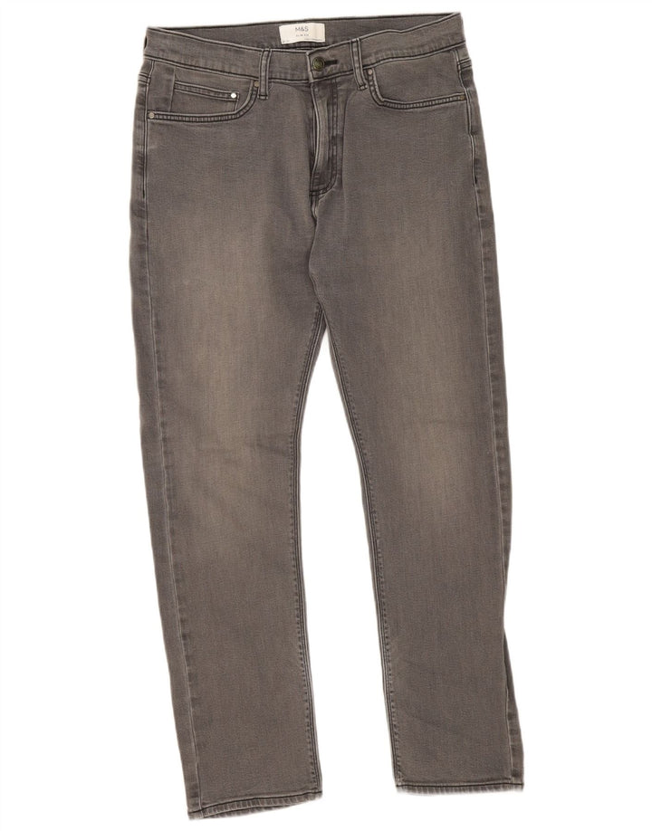 Marks & Spencer Mens Slim Jeans W32 L31 Grey