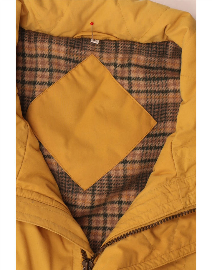 Vintage Mens Utility Gilet UK 42 XL Yellow Polyester