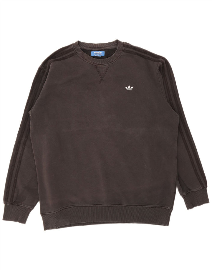 Adidas Mens Sweatshirt Jumper Large Grey Cotton