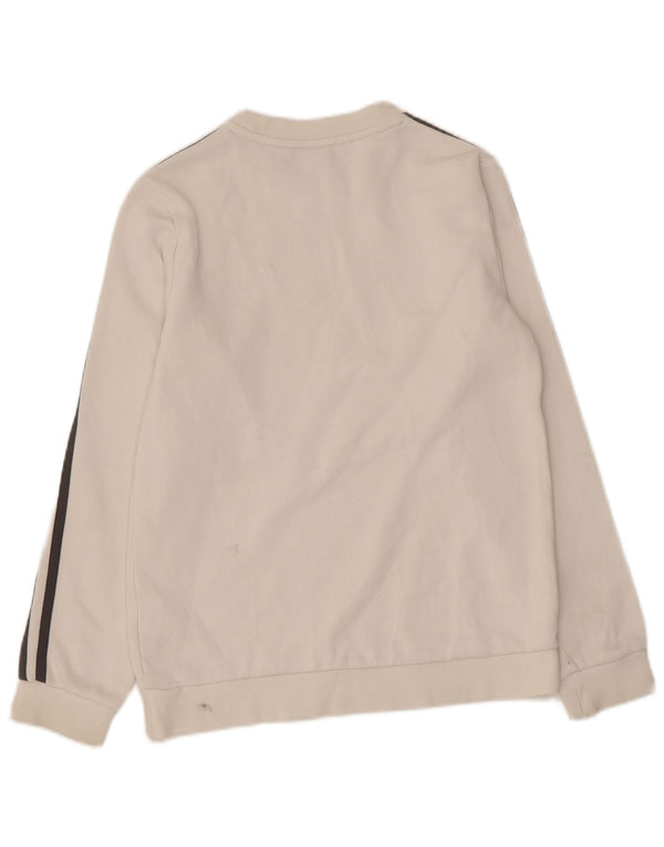 Adidas Boys Sweatshirt Jumper 11-12 Years White Cotton