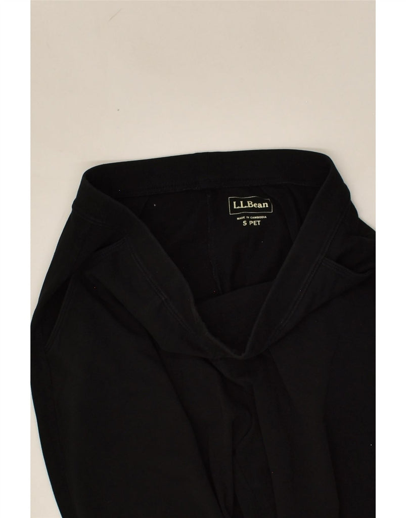 L.L.BEAN Womens Petite Tracksuit Trousers UK 10 Small Black Cotton | Vintage L.L.Bean | Thrift | Second-Hand L.L.Bean | Used Clothing | Messina Hembry 