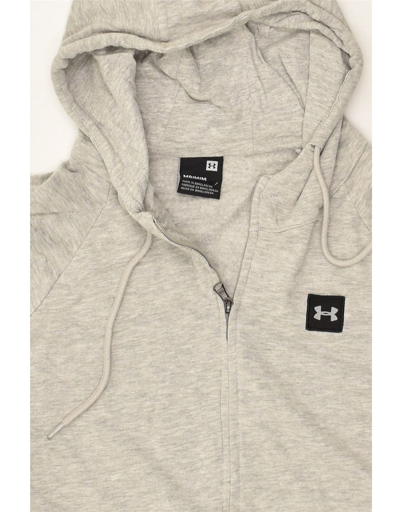 UNDER ARMOUR Mens Zip Hoodie Sweater Medium Grey Cotton | Vintage Under Armour | Thrift | Second-Hand Under Armour | Used Clothing | Messina Hembry 