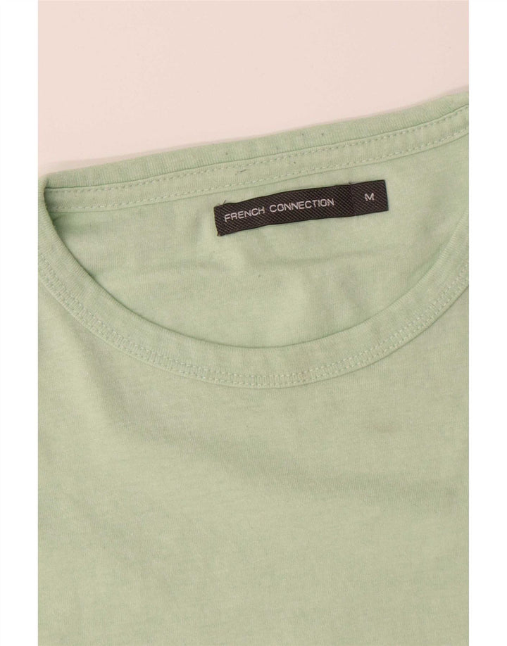 French Connection Mens T-Shirt Top Medium Green Cotton