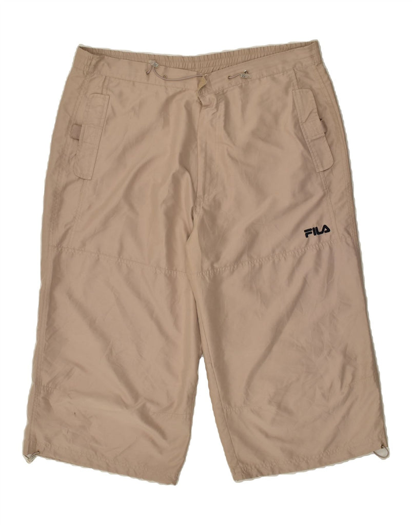 FILA Mens Chino Shorts XL W38 Brown Polyester | Vintage Fila | Thrift | Second-Hand Fila | Used Clothing | Messina Hembry 