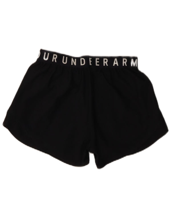 UNDER ARMOUR Womens Graphic Sport Shorts UK 4 XS Black Polyester