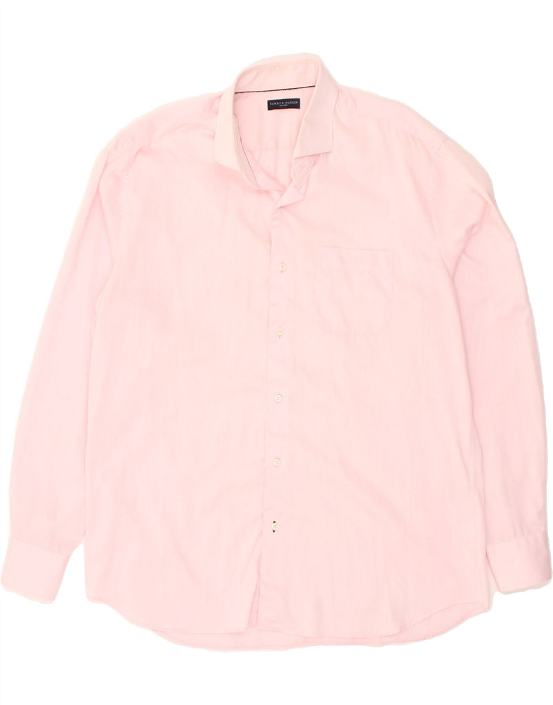 TOMMY HILFIGER Mens Shirt Size 17 43 XL Pink | Vintage Tommy Hilfiger | Thrift | Second-Hand Tommy Hilfiger | Used Clothing | Messina Hembry 