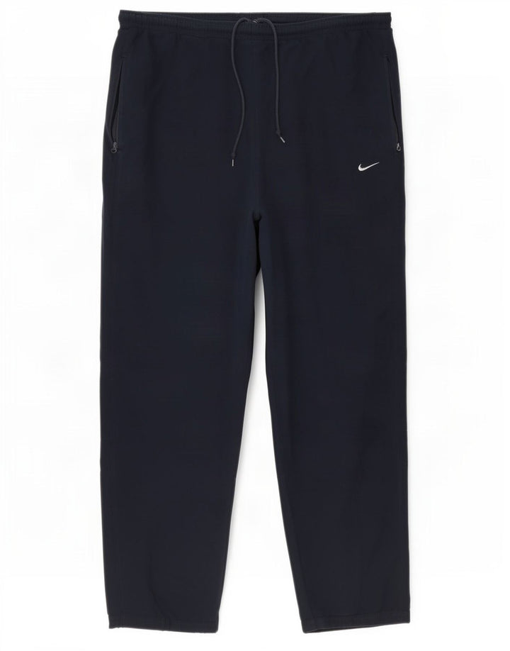 Nike Mens Tracksuit Trousers Large Navy Blue Polyester