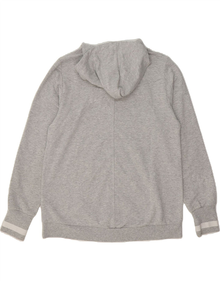 ERREA Womens Graphic Hoodie Jumper UK 16 Large Grey Cotton Vintage Errea and Second-Hand Errea from Messina Hembry 