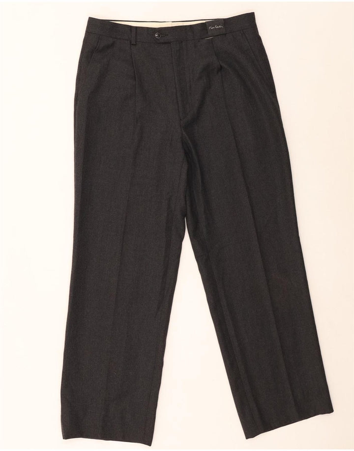 Pierre Cardin Mens Pegged Suit Trousers W32 L29 Grey Polyester
