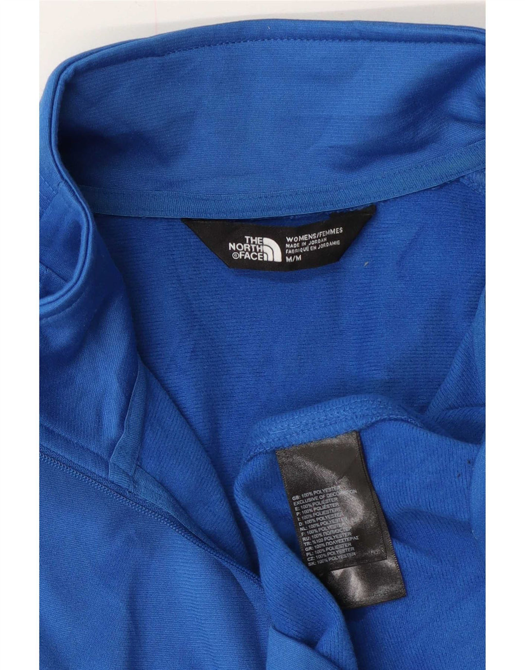 The North Face Womens Zip Neck Pullover Tracksuit Top UK 14 Medium Blue