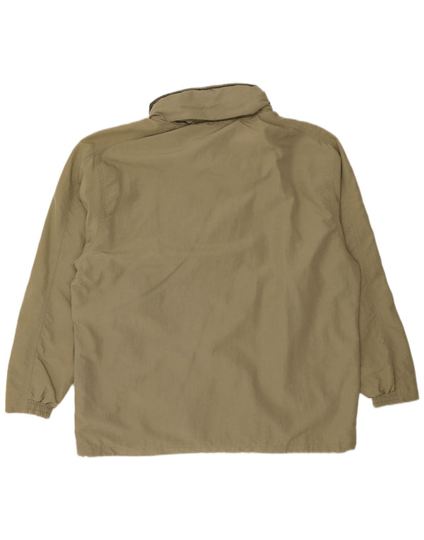 Diadora Mens Loose Fit Hooded Rain Jacket UK 38 Medium Beige Polyamide