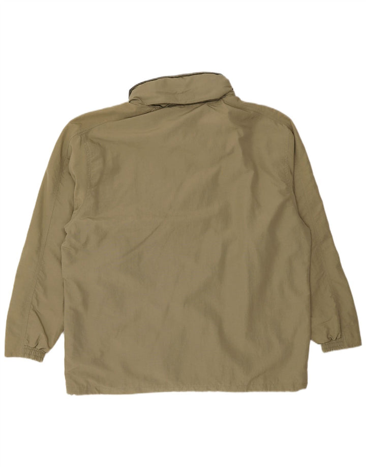 Diadora Mens Loose Fit Hooded Rain Jacket UK 38 Medium Beige Polyamide