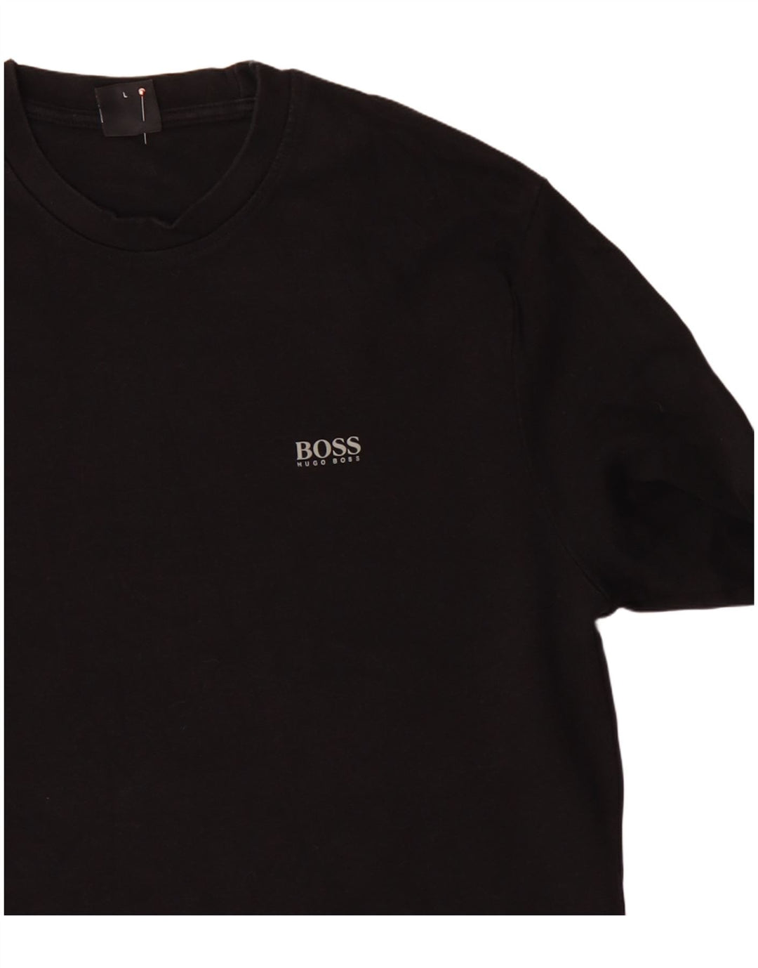 HUGO BOSS Womens Top Long Sleeve UK 14 Large Black Cotton