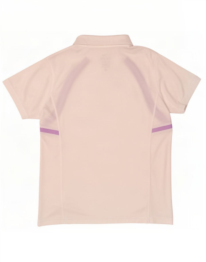 Nike Womens Dri Fit Polo shirt UK 12/14 Medium White Polyester