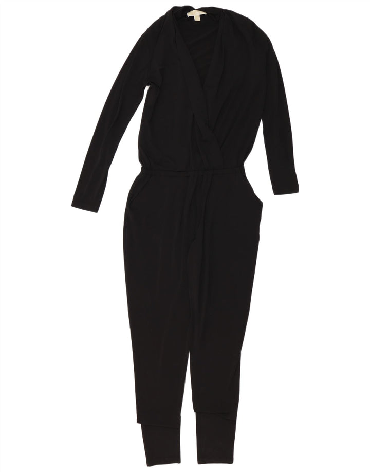 MICHAEL KORS Womens Oversized Jumpsuit UK 10 Small Black Synthetic