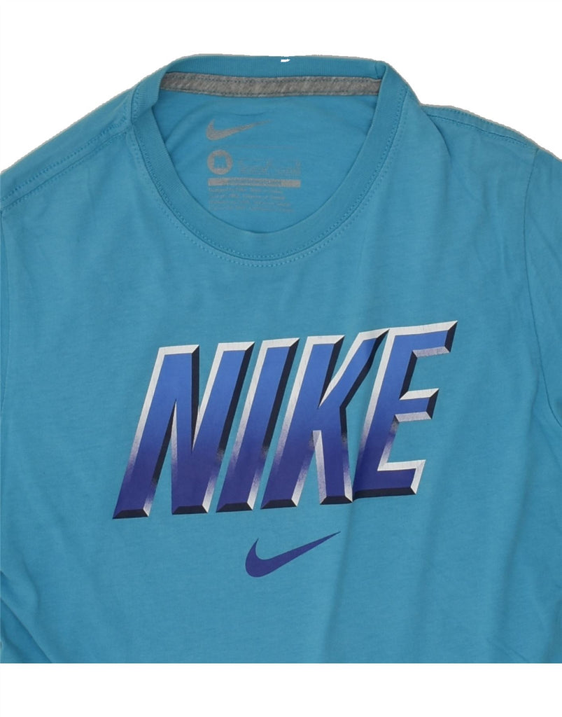 NIKE Boys Graphic T-Shirt Top 10-11 Years Medium Blue | Vintage Nike | Thrift | Second-Hand Nike | Used Clothing | Messina Hembry 