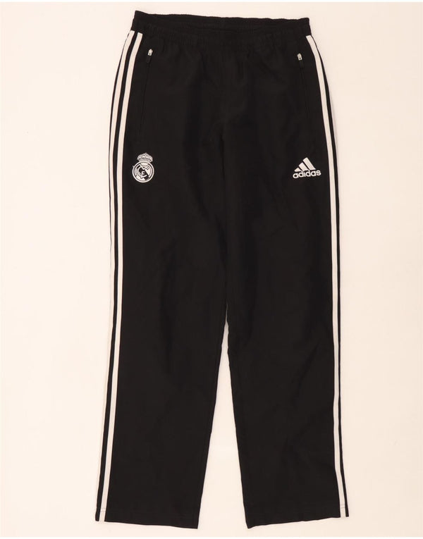 Adidas Mens Real Madrid Tracksuit Trousers Small Black Polyester