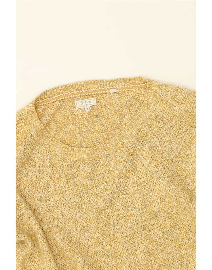 FAT FACE Womens Loose Fit Crew Neck Jumper Sweater UK 10 Small  Yellow | Vintage Fat Face | Thrift | Second-Hand Fat Face | Used Clothing | Messina Hembry 