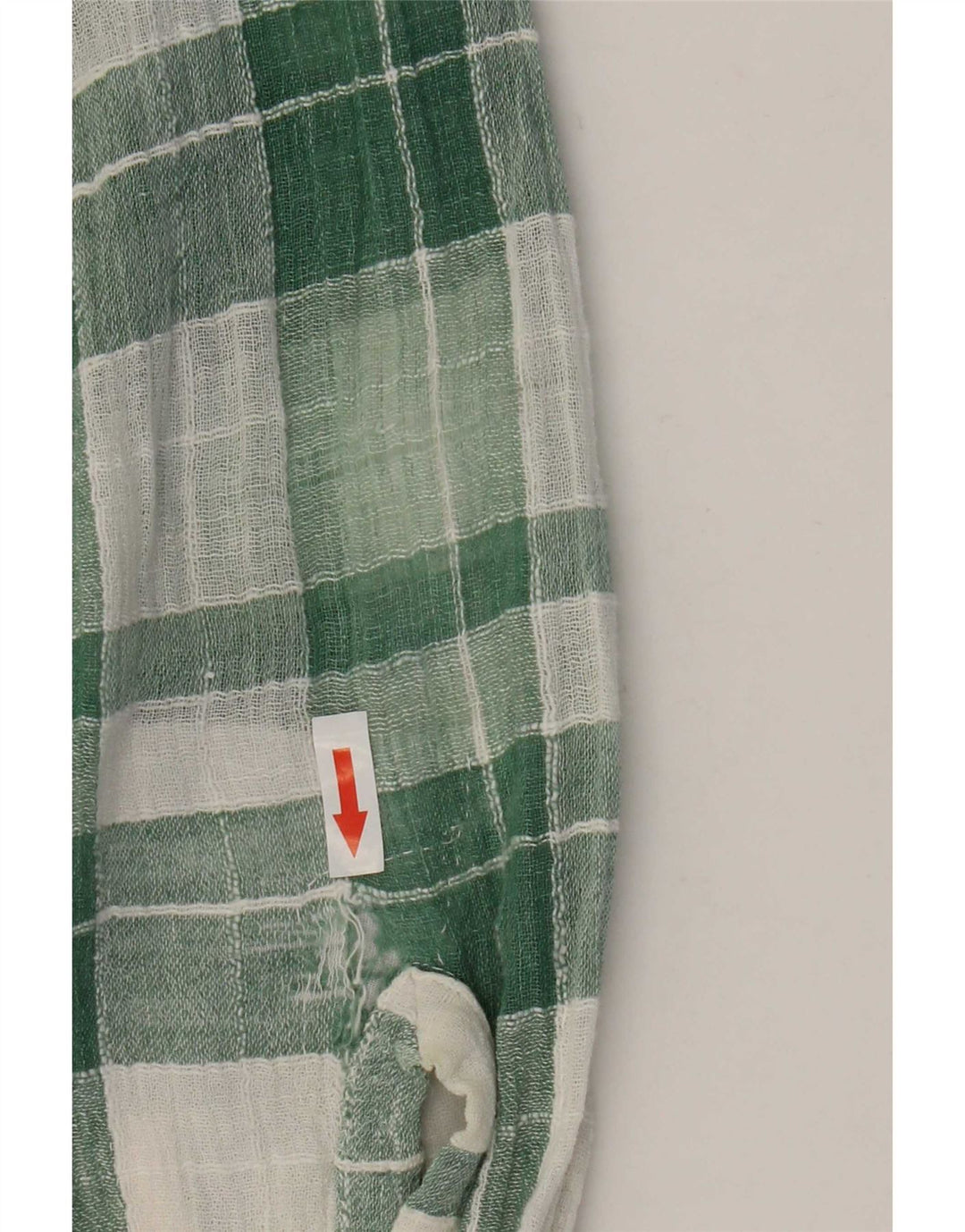 Vintage Womens Shirt UK 14 Medium Green Check Cotton