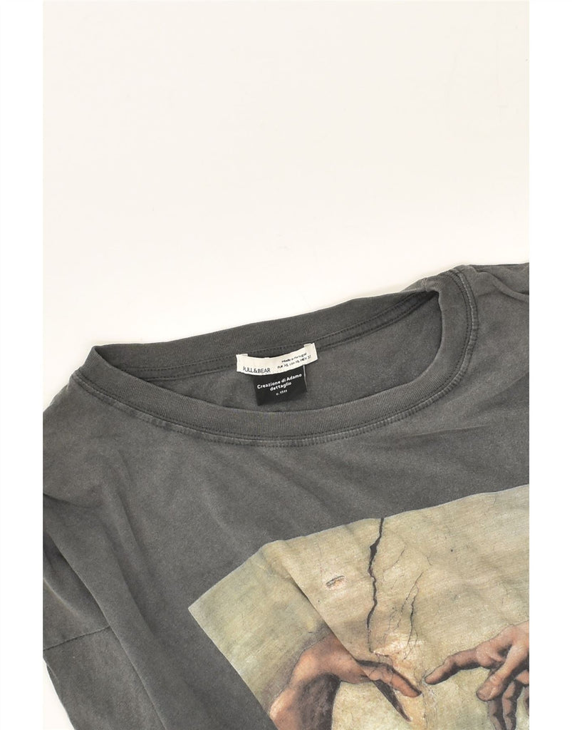 PULL & BEAR Mens Graphic T-Shirt Top XL Grey Cotton | Vintage Pull & Bear | Thrift | Second-Hand Pull & Bear | Used Clothing | Messina Hembry 