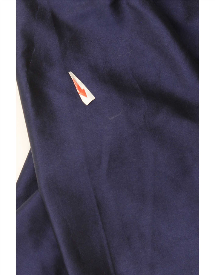 Vintage Womens Shirt Blouse UK 14 Medium Navy Blue Silk