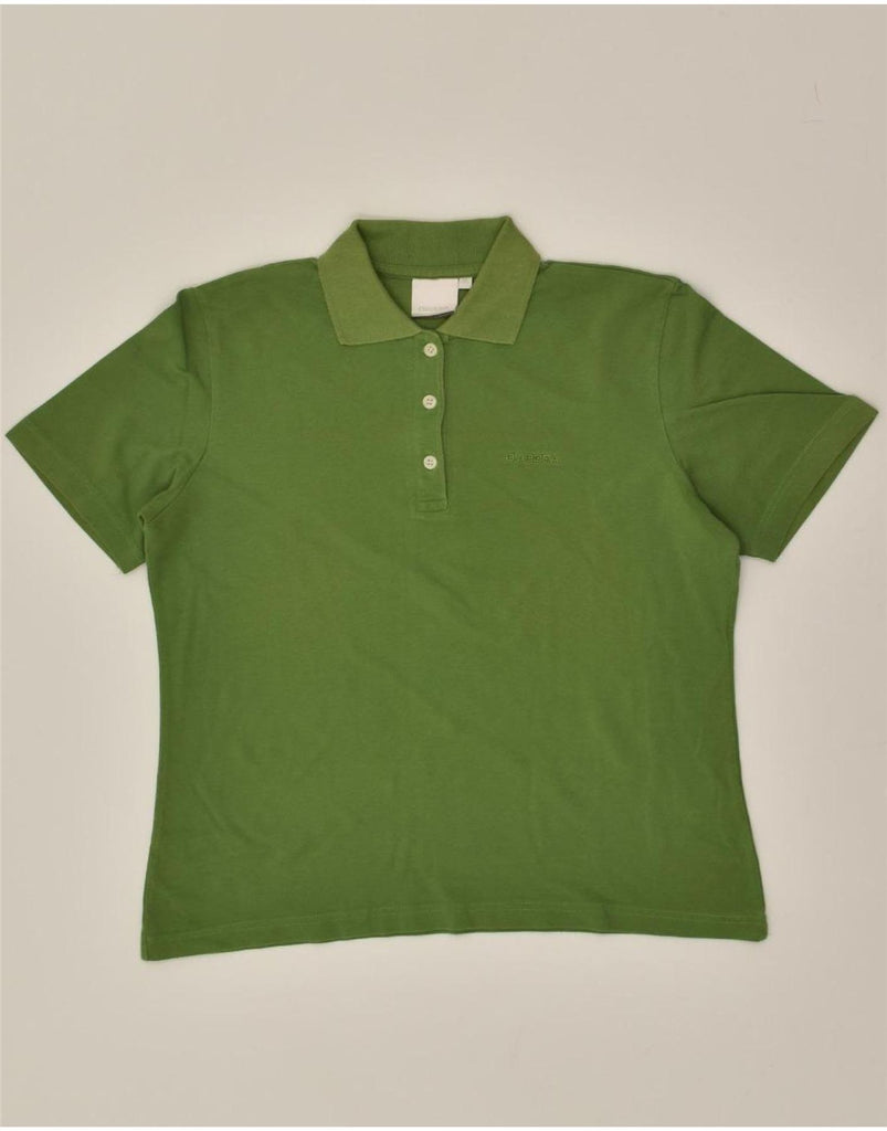 DIADORA Womens Polo Shirt UK 18 XL Green Cotton | Vintage Diadora | Thrift | Second-Hand Diadora | Used Clothing | Messina Hembry 