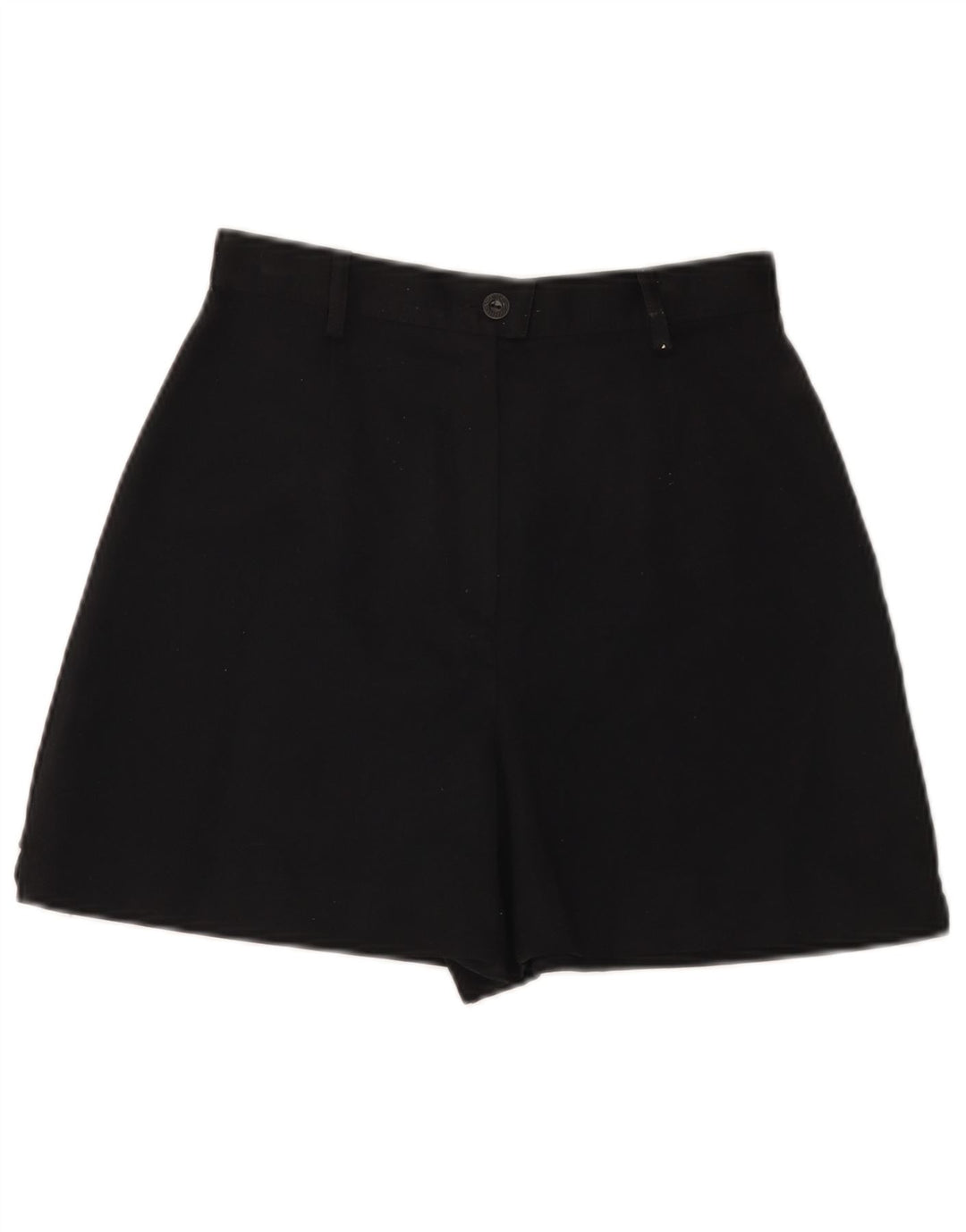 Vintage Womens High Waist Casual Shorts Small W26 Black Polyester
